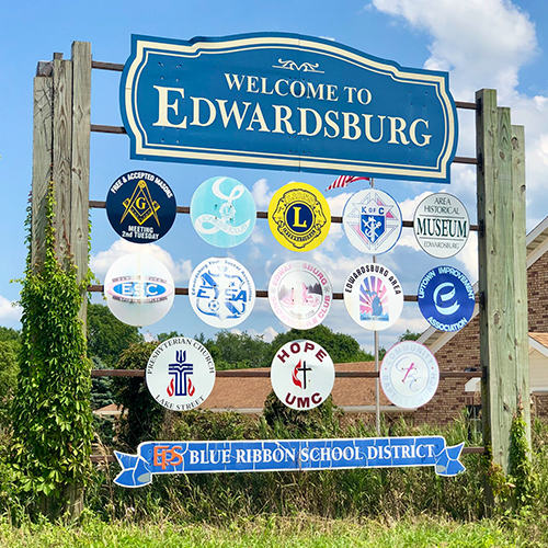 Edwardsburg Village Sign